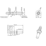 Samlestykke til OE 7,89mm (han) benzin connector med 8mm studs