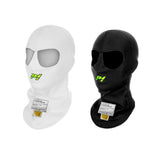 P1 balaclava model Air. One-size. Med øjehuller. Hvid eller sort. FIA-8856-2018-godkendt