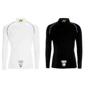 P1 langærmet undertrøje model Elite. Hvid eller sort. Str. S-XXL. FIA-8856-2018-godkendt