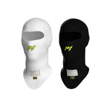 P1 balaclava model X-Flow. One-size. Åbent ansigt. Hvid eller sort. FIA-8856-2018-godkendt