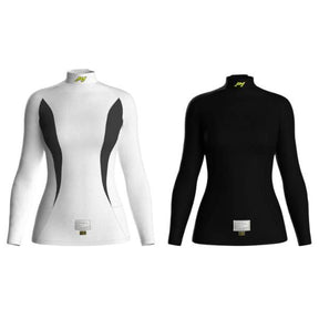 P1 langærmet undertrøje dame model X-Flow. Hvid eller sort. Str. S-XL. FIA-8856-2018 godkendt