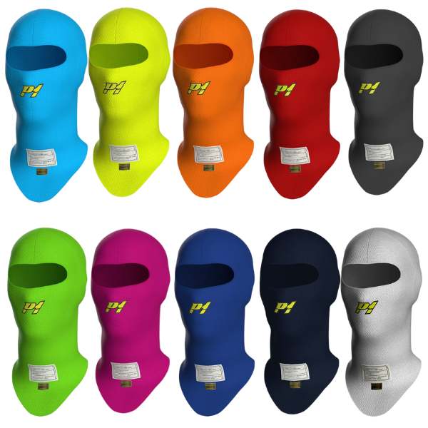 P1 balaclava model X-Flow. One-size. 10 farve muligheder. Åbent ansigt. FIA-8856-2018-godkendt