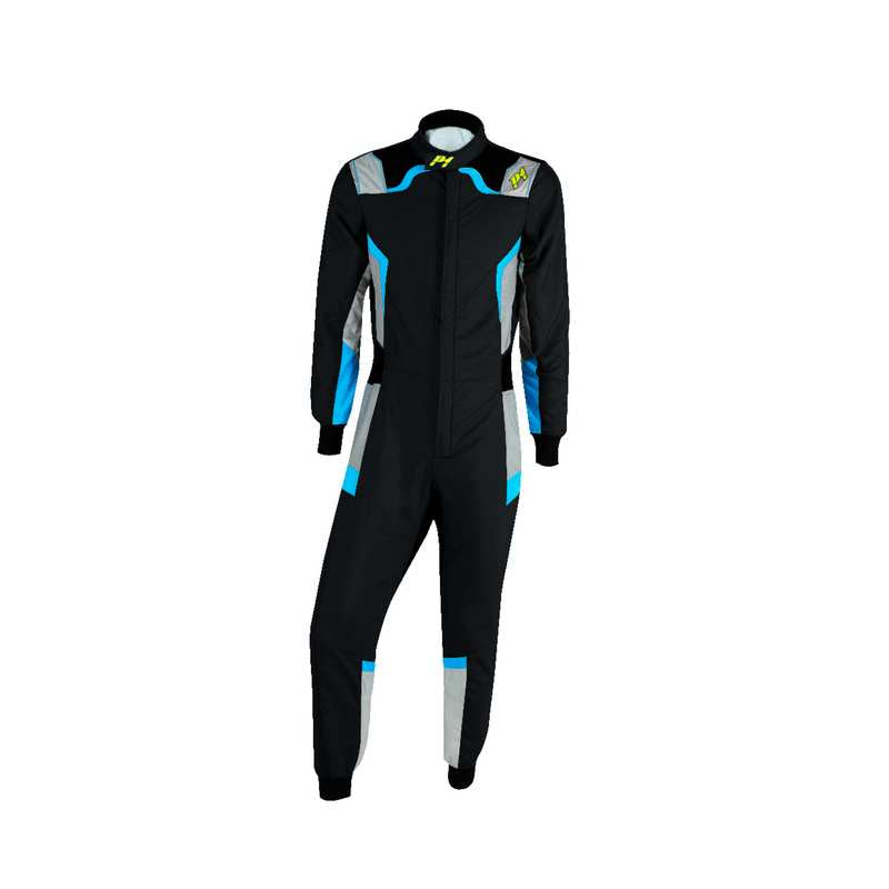 P1 køredragt model Pro-R. Str. 3-7. 3 farve muligheder. FIA-8856-2018-godkendt