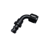OBP 90gr fitting til -8JIC OBP gummislange. Aluminium, sort.