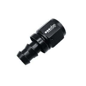 OBP lige fitting til -10JIC OBP gummislange. Aluminium, sort.