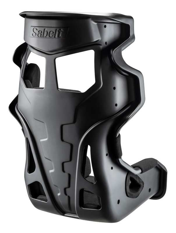 Sabelt sæde model Spine i glasfiber. Str. M eller L. FIA-8855-2021-godkendt.