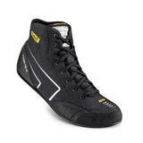 Sabelt sko model Hyper TB-12. Sort. Str. 38-46. Medium højde. FIA-8856-2018-godkendt.