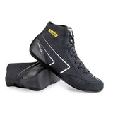 Sabelt sko model Hyper TB-12. Sort. Str. 38-46. Medium højde. FIA-8856-2018-godkendt.