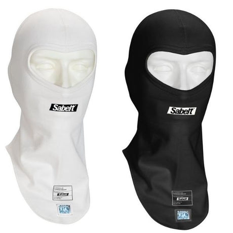 Sabelt Balaclava UI-200. One-size. Åbent ansigt. FIA-8856-2018-godkendt. Hvid eller sort