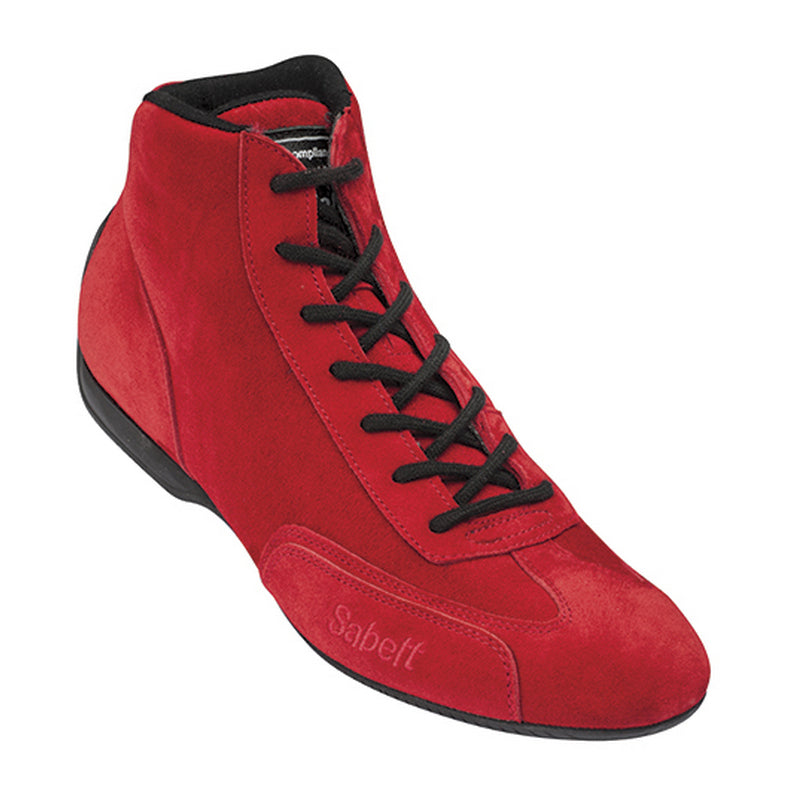 Sabelt sko model Classic TB-2. Str. 36-46. Medium højde. FIA-8856-2018-godkendt. Sort eller rød.
