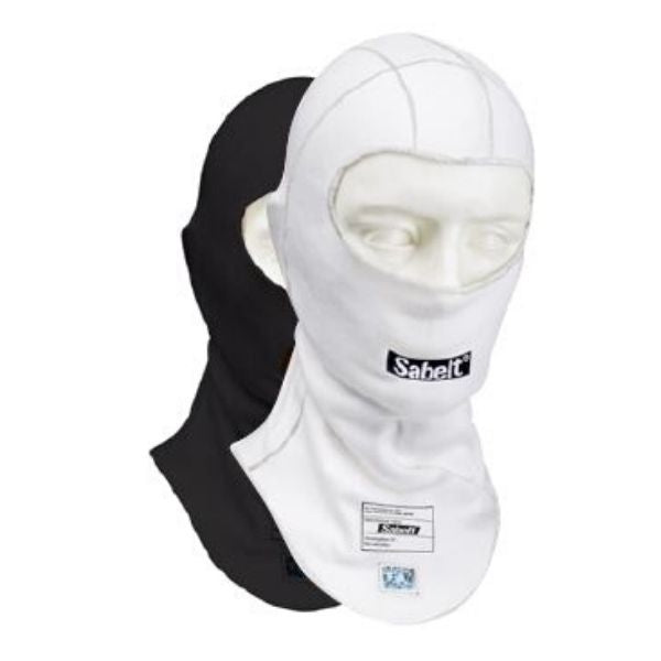 Sabelt Balaclava UI-600. One-size. Åbent ansigt. FIA-8856-2018-godkendt. Hvid eller sort