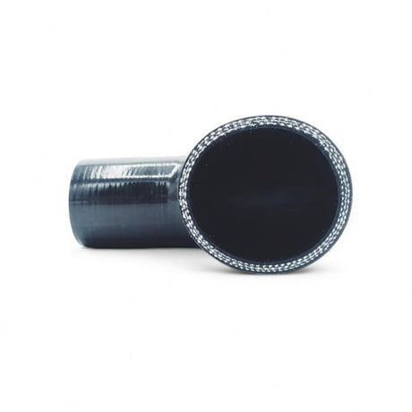 Silikoneslange 90 gr. bøjning med 42mm indvendig diameter. Benlængde 102 mm. Sort
