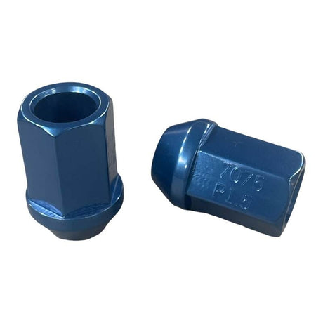 Hjulmøtrik åben 12mm 1.5 Blå spec. 7075 aluminium