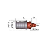Staubli SPT05 kobling -6JIC. Aluminium.