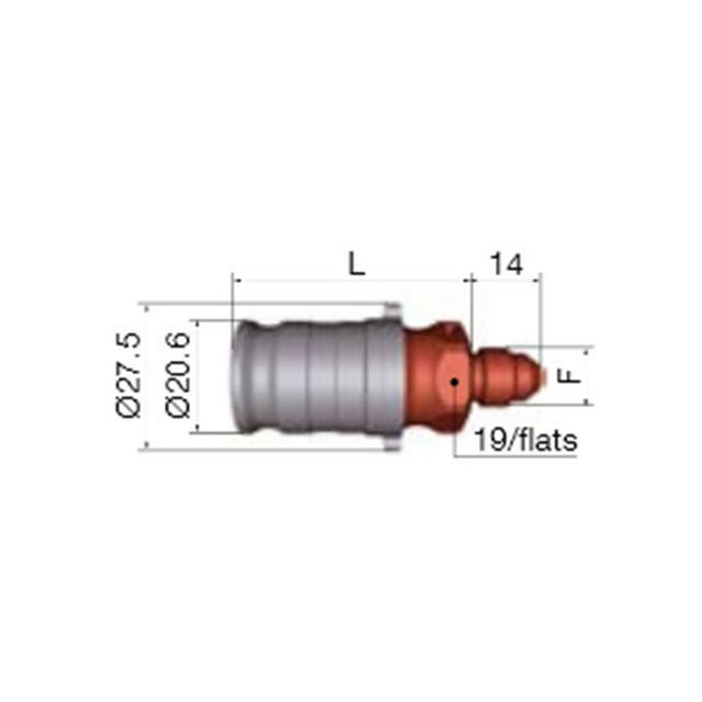 Staubli SPT08 kobling -6JIC. Aluminium.