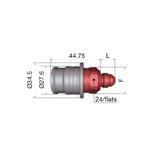 Staubli SPT08 kobling -6JIC med wire. Aluminium.