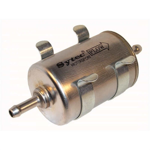 Sytec Motorsport benzinfilter 8mm in/ud med monteringsclips