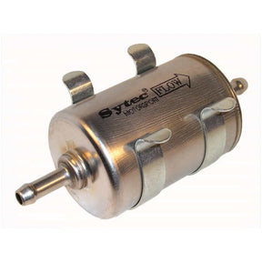 Sytec Motorsport benzinfilter 8mm in/ud med monteringsclips