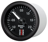 Stack Turbotryk -1.0 til +2.0 Bar (Universal T Fitting) ur. 52mm mekanisk. 270° skala.