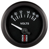 Stack Batterispænding 8-18 V ur. 52mm elektrisk. 90° skala.