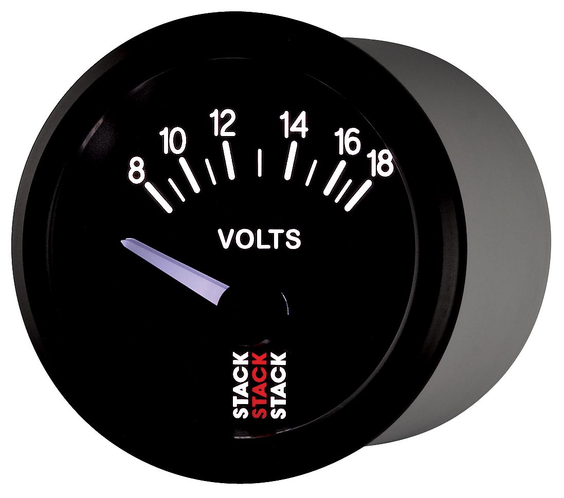 Stack Batterispænding 8-18 V ur. 52mm elektrisk. 90° skala.