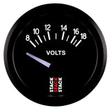 Stack Batterispænding 8-18 V ur. 52mm elektrisk. 90° skala.