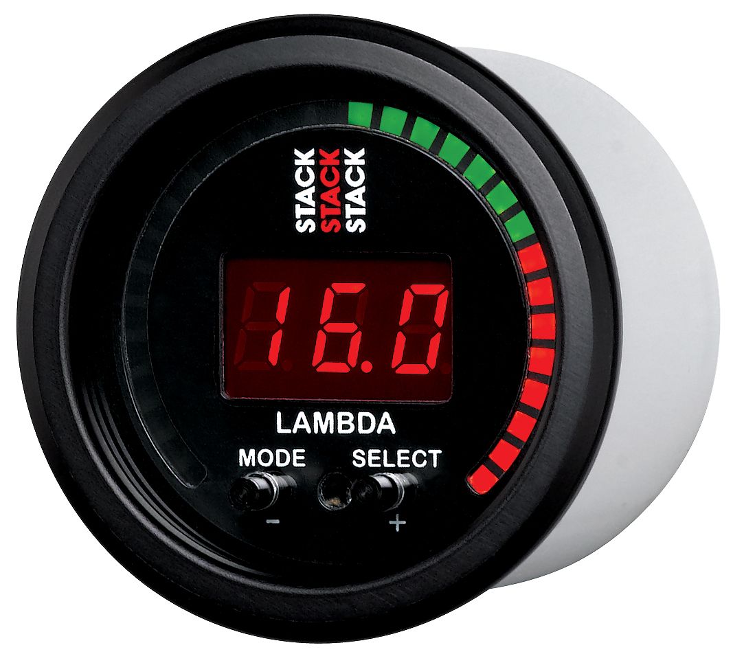 Stack Wideband Air-Fuel Ratio (Lambda) 52mm ur med 0-5 volt udgang.