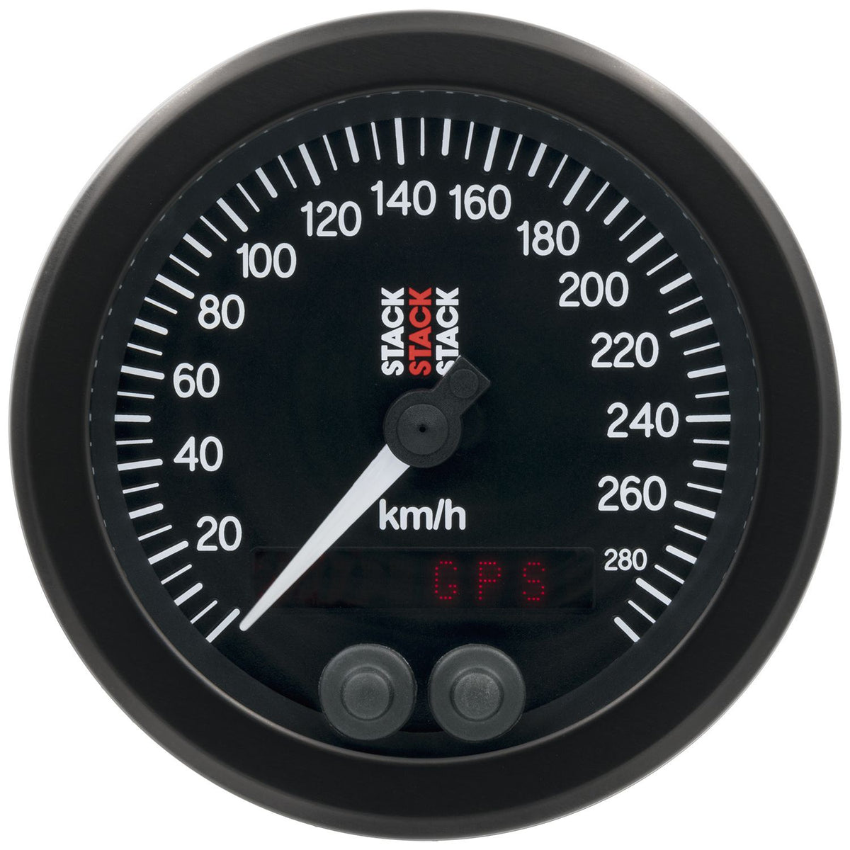 Stack speedometer 80 mm. 0-290 km/t. GPS-styret.