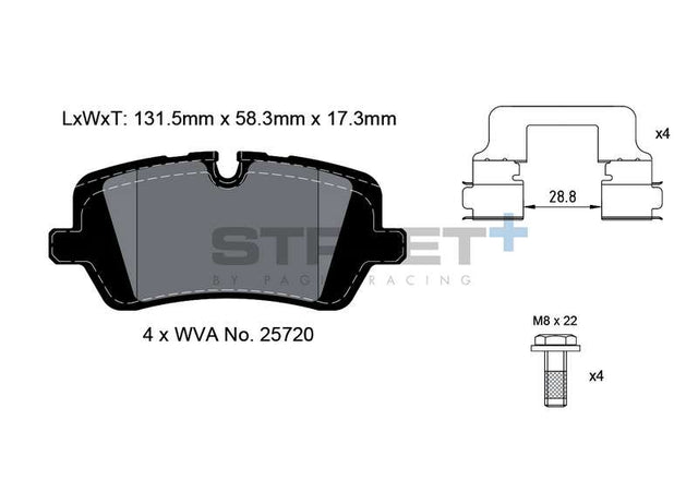 Pagid Street+ bremseklods T8123SP2001