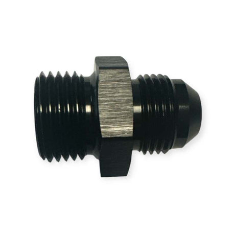 Adapter til fitting. -10JIC til 5/8BSP (han-han). Aluminium, sort anodiceret