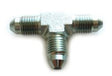 T-stykke adapter til fitting. -3JIC (3/8 UNF) (han-han-han). Stål