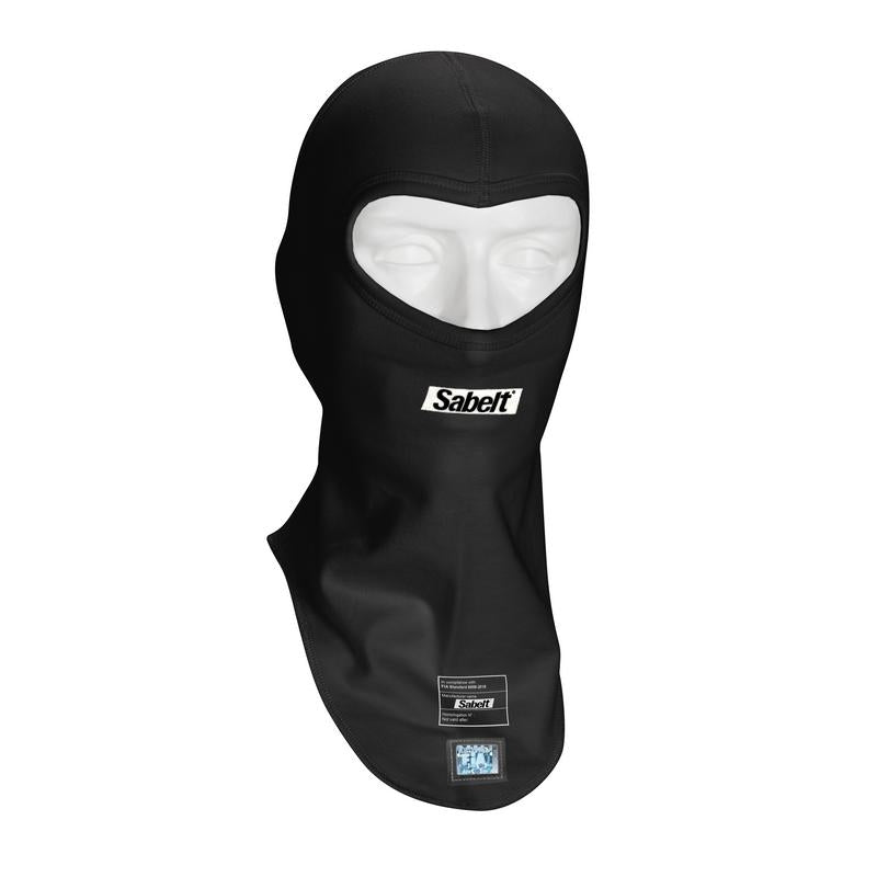 Sabelt Balaclava UI-200. Sort. One-size. Åbent ansigt. FIA-8856-2018-godkendt