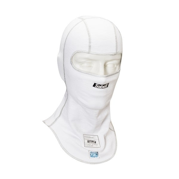 Sabelt Balaclava UI-600. One-size. Åbent ansigt. FIA-8856-2018-godkendt. Hvid eller sort