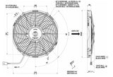 Spal 12" blæser, universal 12V.