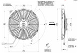 Spal 12" blæser, universal 12V.