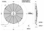 Spal 15" blæser, universal 12V.