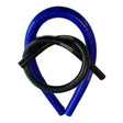 Silikoneslange lige længde wire forstærket med 16mm indvendig diameter. Længde 1 m. Fås i blå eller sort