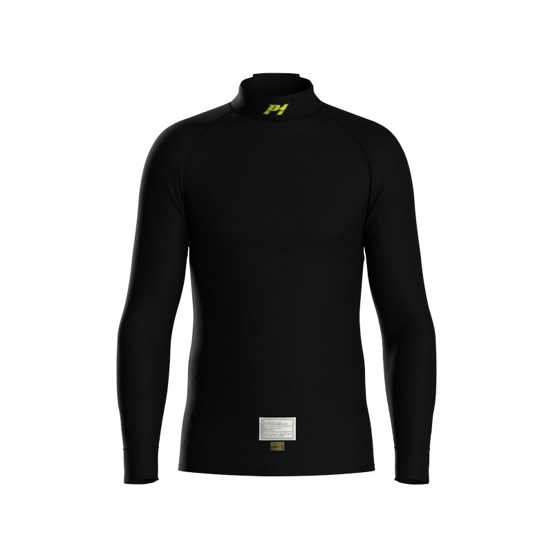 P1 langærmet undertrøje model X-Flow. Hvid eller Sort. Str. S-XXL. FIA-8856-2018-godkendt