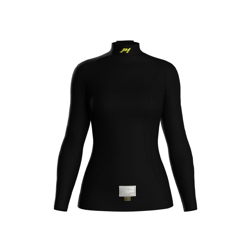P1 langærmet undertrøje dame model X-Flow. Hvid eller sort. Str. S-XL. FIA-8856-2018 godkendt