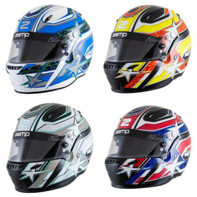 Zamp hjelm model ZR-72. Str. XS-XL. 4 farve muligheder. FIA 8859-2015 godkendt.