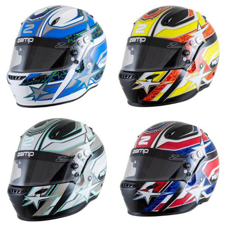 Zamp hjelm model ZR-72. Str. XS-XL. 4 farve muligheder. FIA 8859-2015 godkendt.