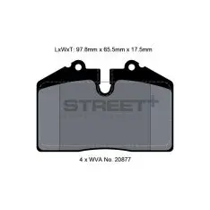 Pagid Street+ bremseklods T8002SP2001 - PAGID Street+ klodser