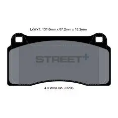 Pagid Street+ bremseklods T8021SP2001 - PAGID Street+ klodser