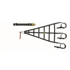 Sabelt vinduesnet. Sort. Med hurtig åbne/lukke funktion. Til Ferrari 296 Challenge. - Sabelt vinduesnet