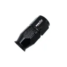 OBP lige fitting (hun) til -6JIC OBP teflonslange. Aluminium, sort. - OBP teflonslanger og fittings