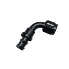 OBP 90gr fitting til -8JIC OBP gummislange. Aluminium, sort. - OBP slanger og fittings til spændebånd