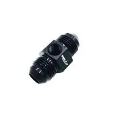 OBP T-stykke adapter til fitting. -10JIC / -10JIC / 1/8NPT (han-han-hun). Aluminium, sort. - OBP T-stykker