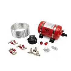 FEV 3.5L elektrisk skum ildslukkersystem (stål cylinder). Inklusiv beslag. FIA-godkendt (liste 16) - Ildslukkere
