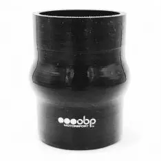 Silikoneslange hump med 76mm indvendig diameter. Længde 100 mm. Sort - OBP silikoneslanger
