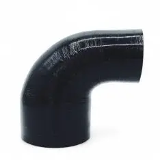 Silikoneslange reducerende 90 gr. bøjning med 16/13mm indvendig diameter. Benlængde 102 mm. Sort - OBP silikoneslanger